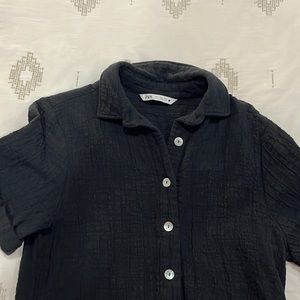 Zara linen short romper